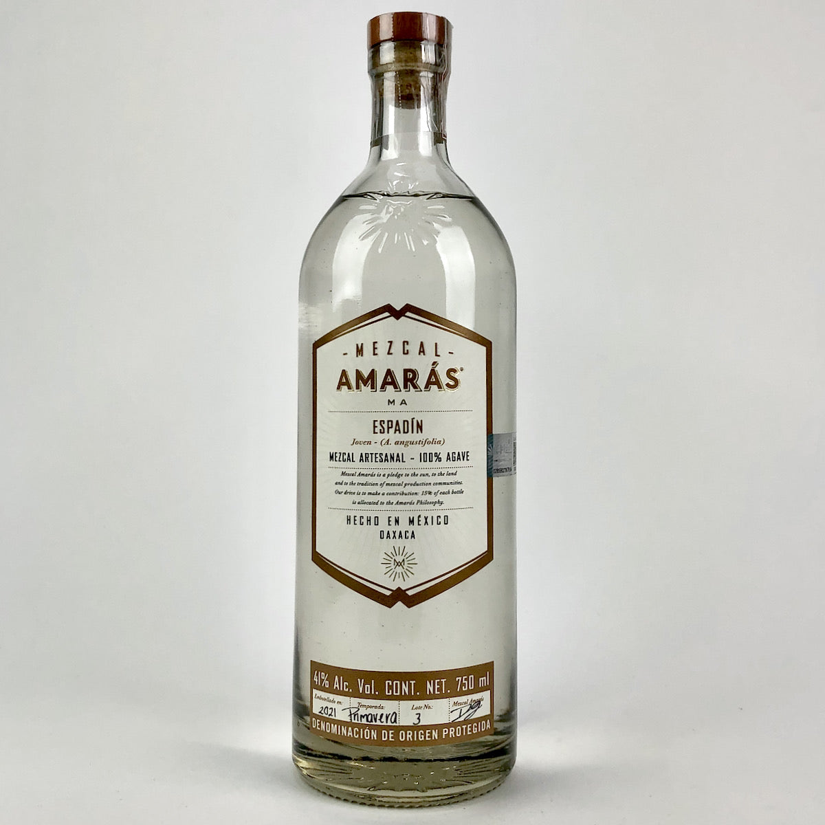 Spirit - NV Amaras Mezcal Joven Espadin - 819749020015