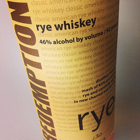 Spirit - Redemption Straight Rye Whiskey - 031259000695